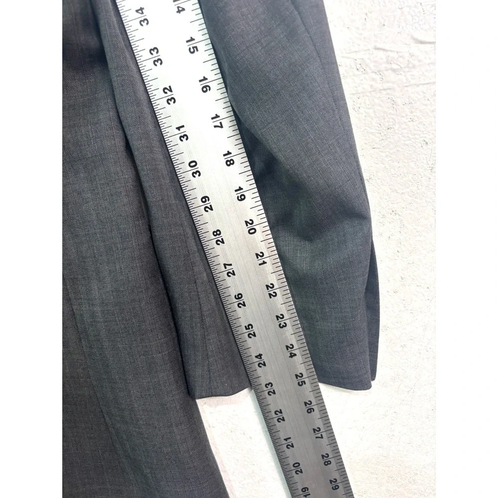 Jos A Bank 43 R 37x30 gray herringbone 2pc Pant‎ Suit Signature Collection Wool